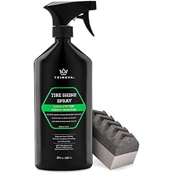 Best Tire Shines Reviewed TriNova Tire Shine Spray No Wipe - Automotive Clear 