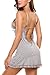Avidlove Women Lingerie Lace Babydol V Neck Sexy Sleepwear Grey