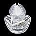 YiFeng Cock Cage Locked Chastity Device Male Briefs Sex Toy for Men with Discreet Packing (Clear, Short)