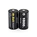 D Batteries Rechargeable (8 Pack) NiMh D Cell 1.2V 10000mAh