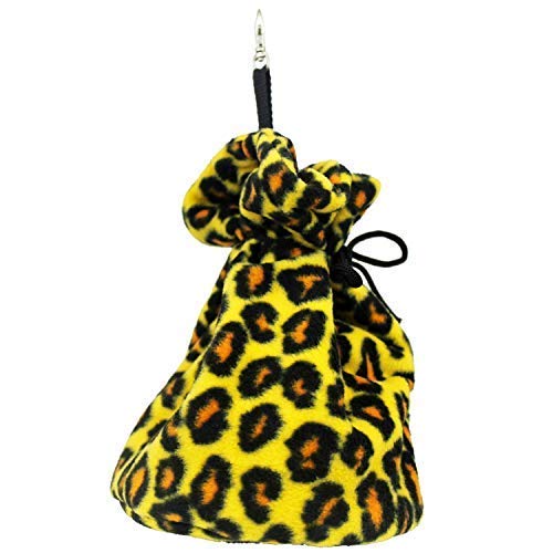 Sleep-E-Teepee (Leopard) - Hanging Fleece Cage Accessory Toy - Sugar Gliders, Marmosets, Rats, Hamsters, Flying Squirrels, Ferrets, Birds, Chinchillas, Parrots - Hammock, Tower, Bed, Nest Pouch