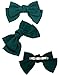 3-Pack Fashion Double-Deck Chiffon Large Solid Color Bowknot Hair Clip Women Girls Hair Bow Clip Accessories HC2175 (Beige Grey and Green)