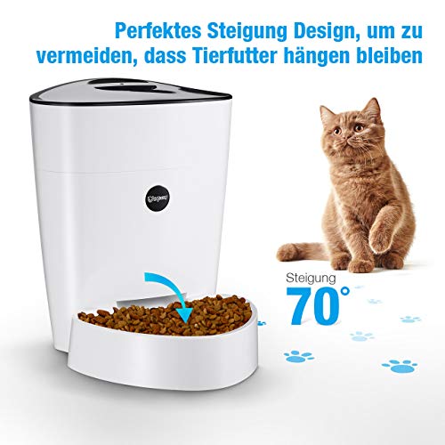 isYoung Geautomatiseerde voederdispenser, 4 liter, voor katten en honden, programmeerbare voederautomaat, Pet Feeder met… - Afbeelding 5