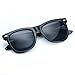 Reflective Revo Color Lens Large Horn Rimmed Style Sunglasses (Polarized - Black, 51)