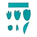 Fiskars Lia Griffith Designer Peony Flower Template, Teal Green