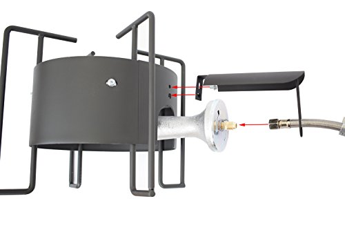 COOKAMP High Pressure Banjo 1-Burner Outdoor Propane Gas Cooker with 0-20 PSI Adjustable Regulator and Steel Bradied Hose [ 2018 New Model ] SA1350 - Thumbnail 2