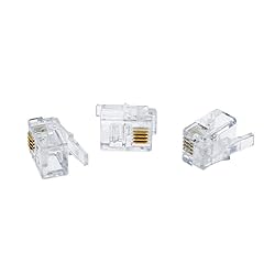 SMITON 100PACK RJ11 Connectors Telephone Modular