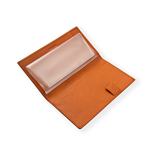 Ikepod Deluxe Checkbook Cover with free Divider [ Italy Made // Top Leather ] Both for Men and Women [RFID Blocking and Free 1pc Divider ] (Tan) - Thumbnail 2