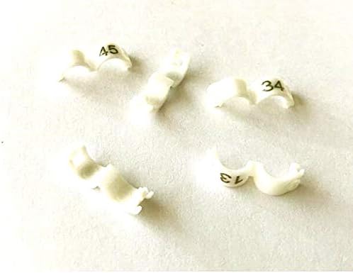 freen-p 2.7mm 1-100 Numbered Clip snap Plastic Bird Ring Leg Bands Parrot Finch Canary Grouped 100pcs White