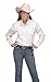 Sunrise Outlet Women's Button Down Cotton Western Cowboy Shirt-White-Small