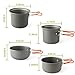 EZOWare Camping Cookware Mess Kit 5 Piece, Lightweight Aluminum Cookware Cooking Pan Pot Set for Outdoor Backpacking Camping Hiking Picnic