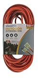 Viasonic Outdoor Extension Cord UL Listed - 50FT - Heavy Duty & Durable, 16 Gauge, Two Tone Orange/Gray Cord, Premium Lighted Plug, by Unity (1, 50 Ft)
