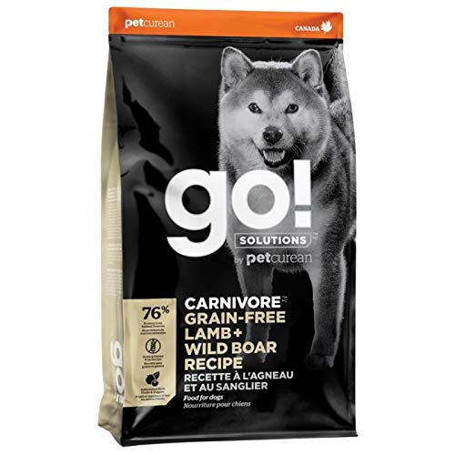 GO! SOLUTIONS CARNIVORE, GRAIN-FREE, PROTEIN RICH DRY DOG FOOD, LAMB AND WILD BOAR RECIPE, 12 LB BAG