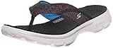 Skechers Performance Womens Go Walk Pizazz Flip Flop, Black/Multi/White, 11 M US