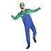 Morph Adult Green Plumber Costume, Gaming Costume, 80's Halloween Costume Size Large 42-44