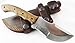 Moorhaus Handmade D2 Tool Steel Tracker Knife with Leather Sheath (Light Walnut)