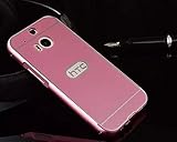 HTC One M8 Case,DAMONDY Luxury Anti-scratch Ultra thin Metal Aluminum Frame Case for HTC One M8 (Pink)