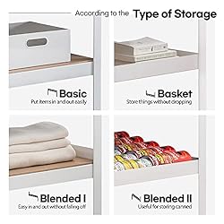 HOMEDANT House Reversible 5-Tier Adjustable Storage
