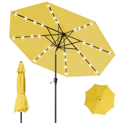 Tobeos Patio Umbrella Solar Lights Outdoor Market