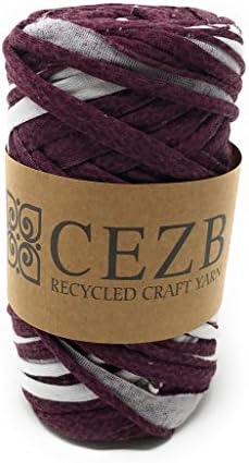 T-Shirt Yarn Bulky Fettuccini Zpagetti Style Elastic Strong Cloth T Shirt Trapillo Yarn Ball for Knitting Sewing Crocheting Bags Bowls DIY Handicraft and Home décor Projects -Small Size - Yarn#464