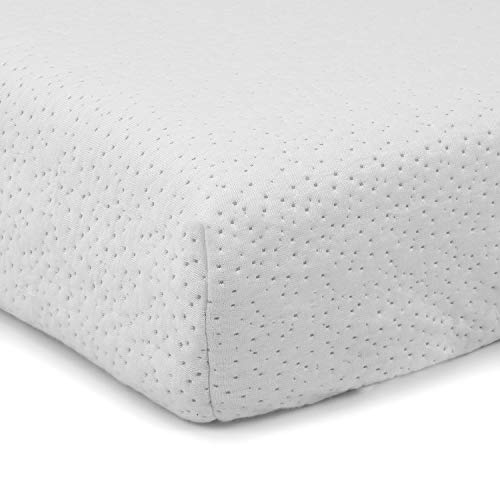 Clevr Premium Gel Memory Foam Baby & Toddler Crib Mattress with Waterproof Ultra Soft Bamboo Fabric Cover, Removable Washable White Cover