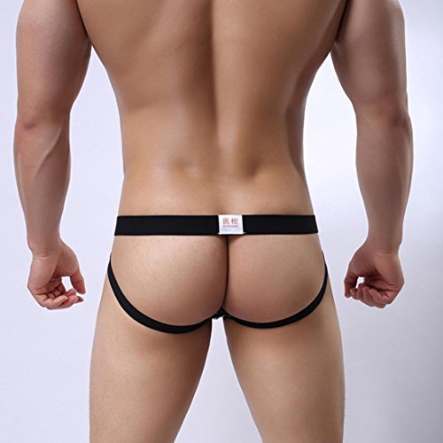 Binmer(TM) Mens Hot Sexy Jockstrap Underwear Boxer Brief Shorts Underpants (S, White) - Thumbnail 2