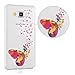 kwmobile Crystal TPU Silicone Case for > Samsung Galaxy A5 (version 2015) < in multicolor dark pink transparent Design butterflies bevy