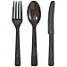 Party Dimensions 48 Count Plastic Cutlery Combo, Black