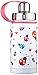 EcoVessel TWIST Kids Insulated Stainless Steel Water Bottle with Dual Opening Top and Tea/Fruit/Ice Strainer/Vacuum Insulated - White Ladybugs - 13 oz.