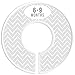 Baby Closet Size Dividers, Light Grey, Set of 6 Organizers, Stripe, Chevron
