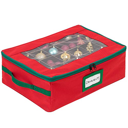 HOLDN’ STORAGE Underbed Christmas Ornament Storage Container Box with Dividers Convenient