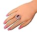 Psiroy 925 Sterling Silver Created Garnet Filled Filigree Art Deco Statement Ring