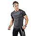 Hoter Sweatband Headband Wristbands Athletic Exercise Basketball Wrist Sweatband and Headbands Moisture Wicking Sweat Absorbing Head Band 2Pcs/3Pcs