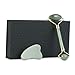 Rosenice Aventurine Gua Sha Scraping Massage Tools, Facial Jade Roller Set Natural Stone Guasha Board for SPA Acupuncture Therapy Trigger Point Treatment