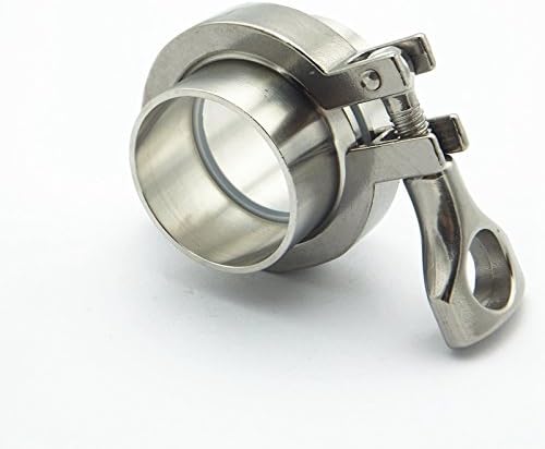 4PCS/Set 304 Stainless Steel Pipe Fitting 42Mm Pipe OD Sanitary Weld Ferrule + 1.5" Tri Clamp + Silicon Gasket