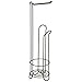 iDesign Classico Metal Free Standing Toilet Paper Tissue Holder, Roll Reserve Canister for Kids', Guest, Master, Office Bathroom, 6.5