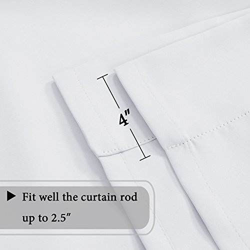 H Versailtex Cortinas De Color Blanco Puro Con Aislamiento