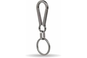 NC Titanium Carabiner Key Clip,EDC Key Ring Loop Hook，Titanium Car Keychain，Gift for Man