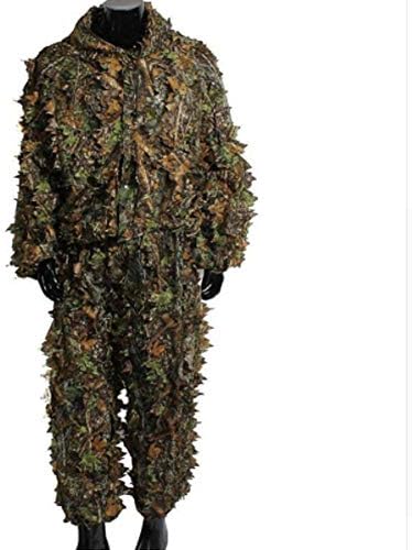 SEIGNEER 3D maple leaf suit woodland camouflage Sniper CS Tactical Clothing full set jacket and pants Ghillie