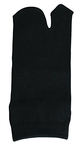 [Marugo] Unisex-Toddler/Kids Tabi Socks for Ninja Shoes Jikatabi, w.Non-slip rubber processing, Black, L(19-22cm / 13-4(US)) - Thumbnail 2
