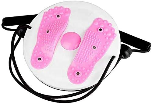 SXWZ Twisting Waist Disc, Foot Massage Twisted Magnet Boards with Pilates Rope, Waist Torsion Board, Women Indoor Abdominal Fitness Equipment