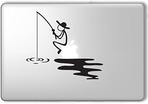 Stick Figure Fishing - Apple Macbook Laptop Vinyl Sticker Decal