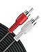 Fosmon (15 FT) 2RCA Male to 2RCA Male Stereo Audio Cable, Composite Audio [Right/Left] 2 RCA Plug M/M Connector Red & White for A/V Reciever, Amplifier, Projector, Home Theater and More
