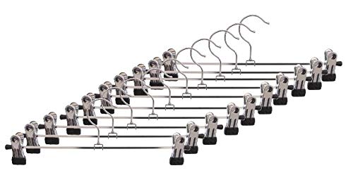 Hagspiel Metal Clip Clothes Hangers for Trousers 30 cm Pack of 10 pieces