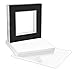Golden State Art, Acid-Free, Pack of 25, 12x12 Black Picture Mats Mattes with White Core Bevel Cut for 8x8 Photo + Backing + Bags