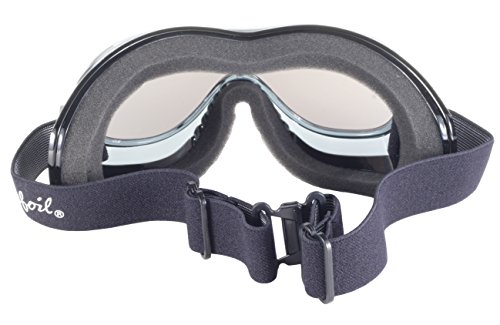 Pacific Coast Airfoil Padded 'Fit Over Glasses' Riding Goggles (Black Frame/Silver Smoke Lens) - Thumbnail 4