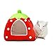 Spring Fever Rabbit Dog Cat Pet Bed Small Big Animal Snuggle Puppy Supplies Indoor Water Resistant Beds Red XS (10.210.20.8 inch)
