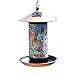 Artbirdfeeder Solar Bird Feeder Hanger, Solar Lantern Oriole Bird Feeder Bright Lighting Hanging Bird Feeder Waterproof LED Garden Light Dazzling Bronze Bird Feeders for Outside (Rainbow)