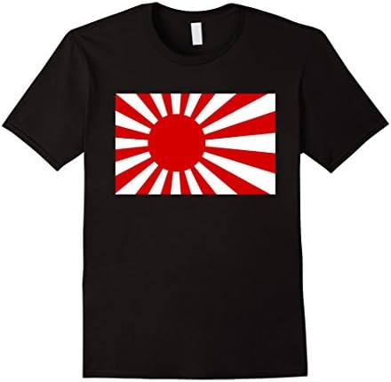 Mens Rising Sun Flag Japan Japanese T-Shirt Large Black