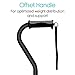 Vive Walking Cane for Women, Men, Elderly - Patented Offset Grip - Lightweight Adjustable Walking Aid with a Non-Slip Tip - Sturdy Balancing Mobility Aid for Seniors, Supports Up to 250lbs